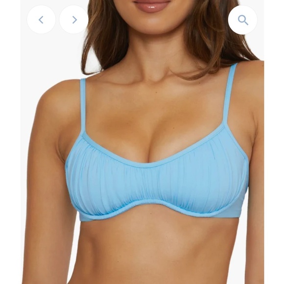 NWT BECCA Adela Bikini Underwire Top - Ice Blue - Picture 1 of 12